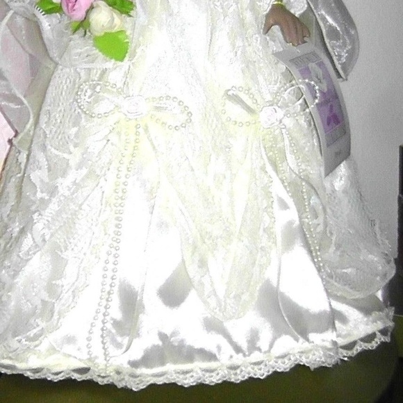 BeautifulPorcelain Handcrafted Wedding Black Doll - Picture 2 of 8